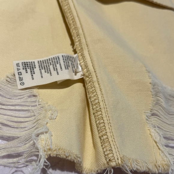 Free People Parker Wrap Butter Cream Distressed Denim Mini Skirt Size 27 New NWT - Picture 10 of 15